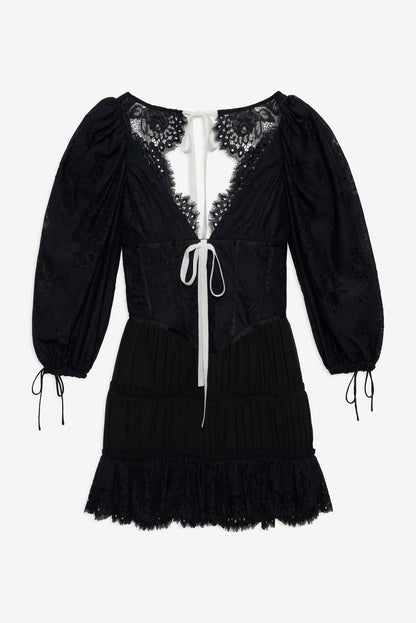 For Love and Lemons Ellis Mini Dress - Black