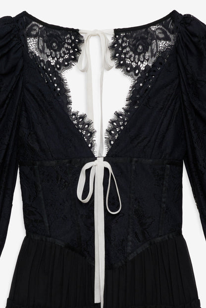 For Love and Lemons Ellis Mini Dress - Black