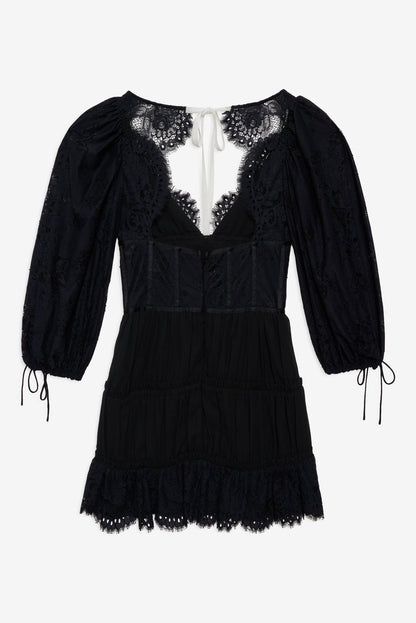For Love and Lemons Ellis Mini Dress - Black