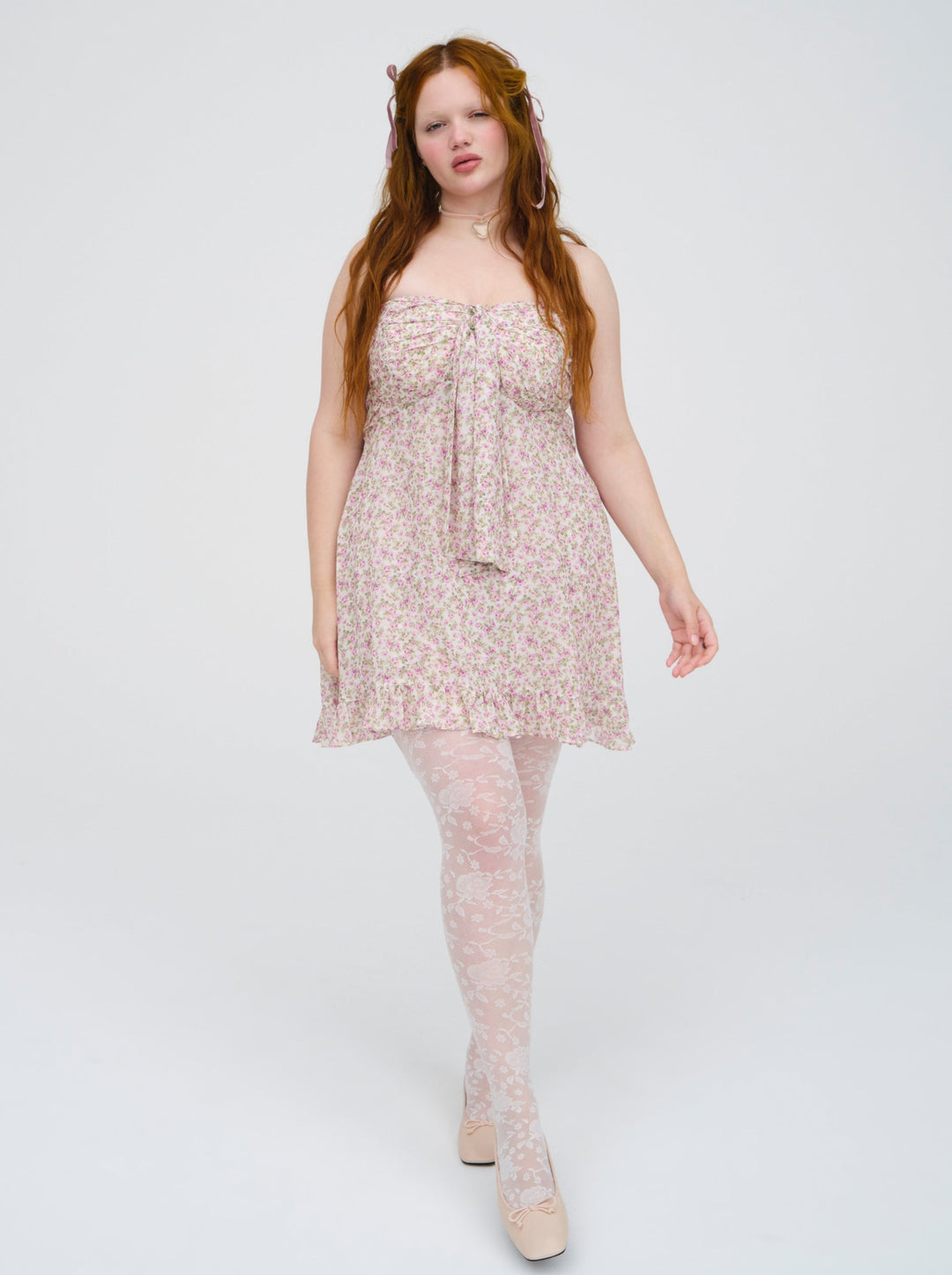 For Love and Lemons Teagan Mini Dress - White