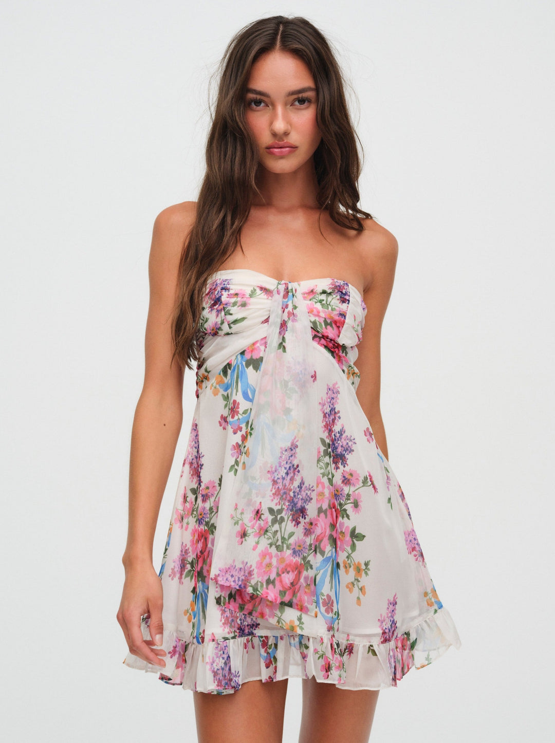 For Love and Lemons Teagan Mini Dress - White