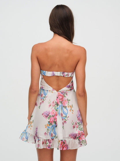 For Love and Lemons Teagan Mini Dress - White