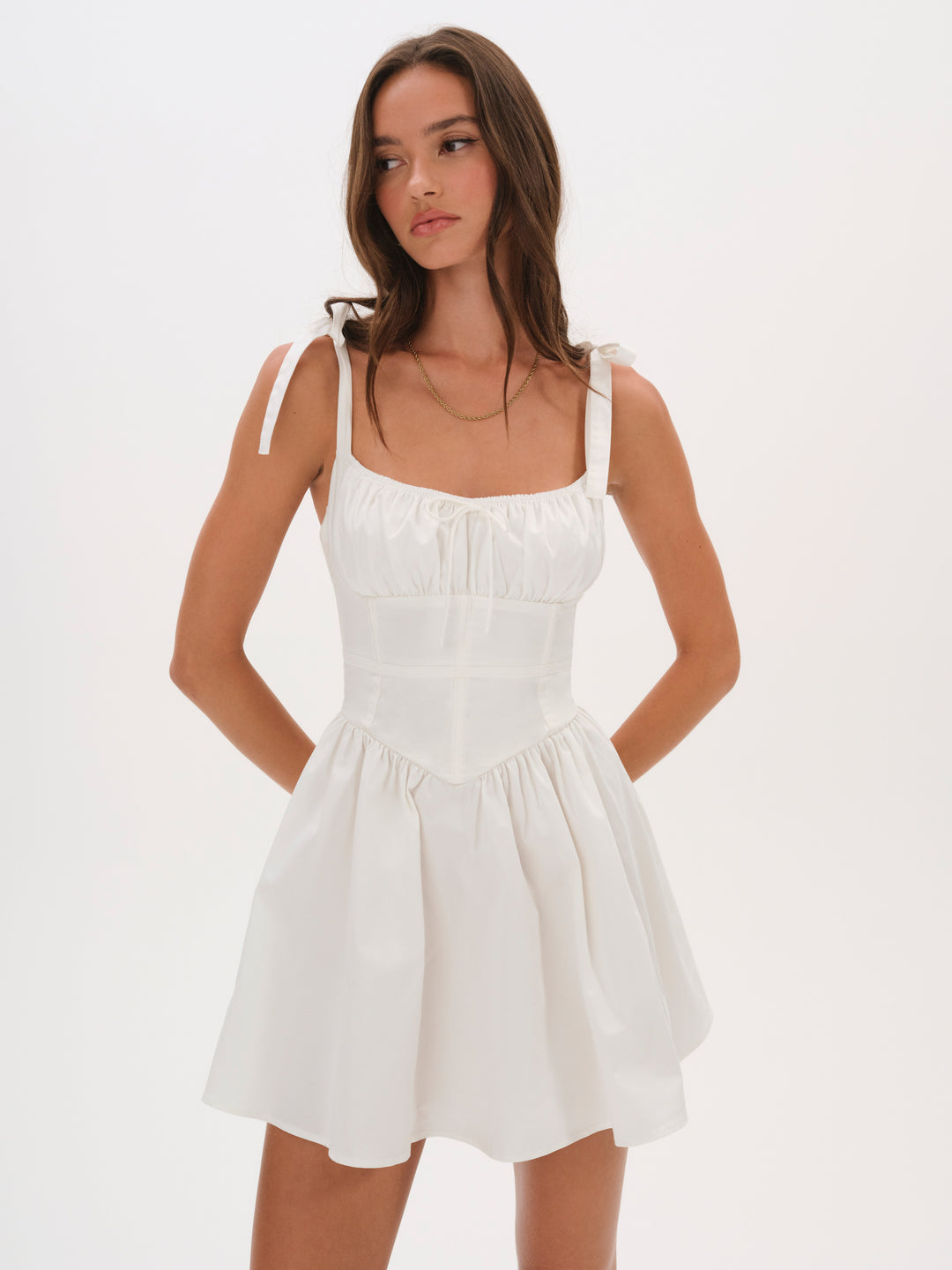 For Love and Lemons Jessie Mini Dress - White