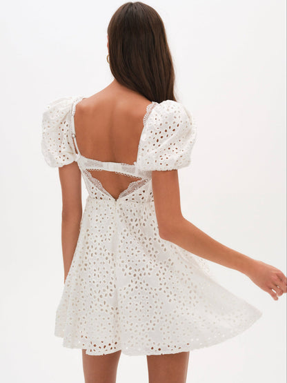 For Love and Lemons Becca Mini Dress - White