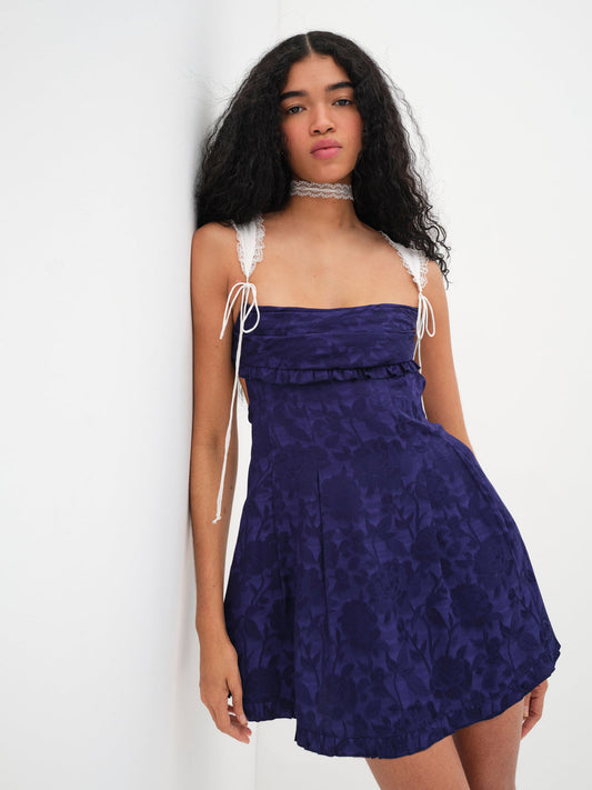 For Love and Lemons Holland Mini Dress - Blue