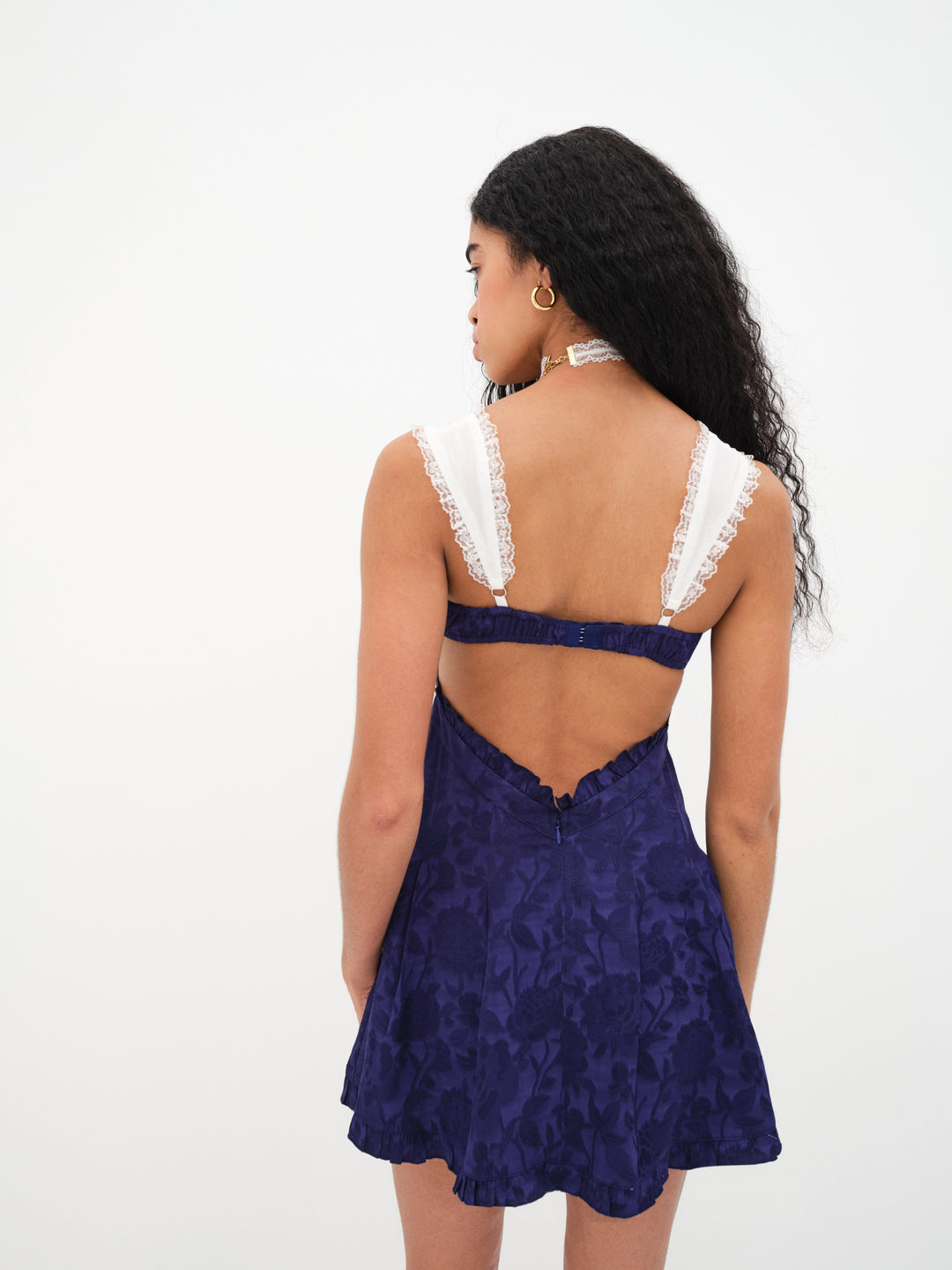 For Love and Lemons Holland Mini Dress - Blue