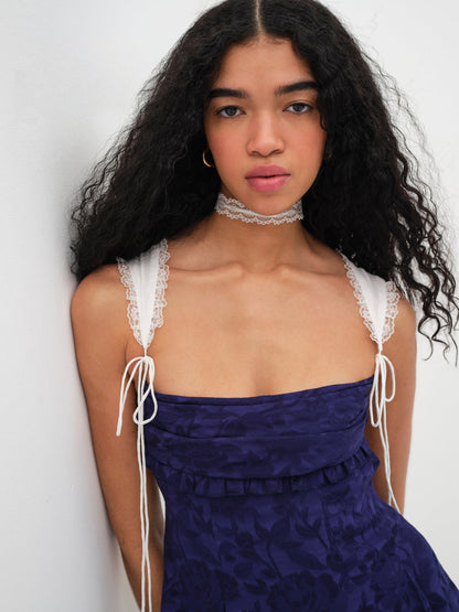For Love and Lemons Holland Mini Dress - Blue