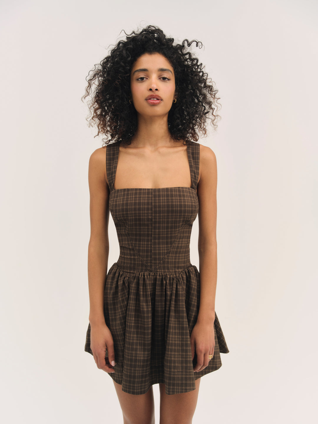 For Love and Lemons Ginny Mini Dress - Brown