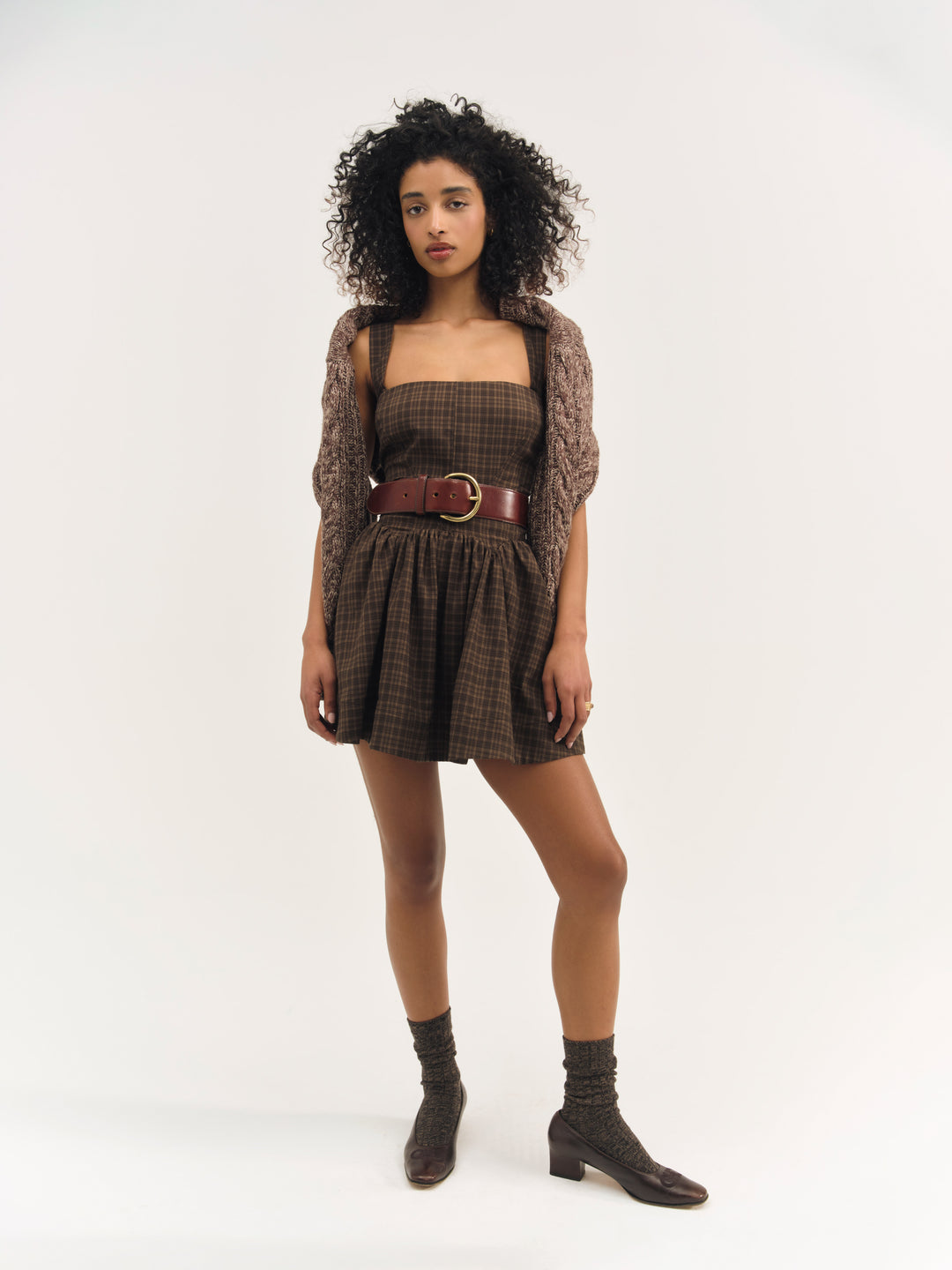 For Love and Lemons Ginny Mini Dress - Brown