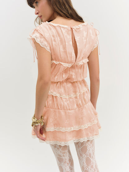 For Love and Lemons Ciara Mini Dress - Bisque