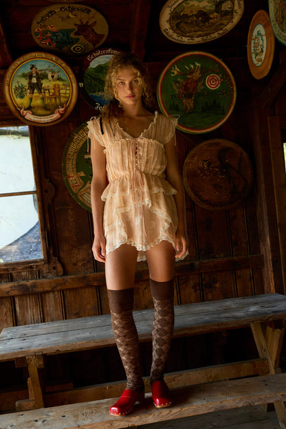 For Love and Lemons Ciara Mini Dress - Bisque