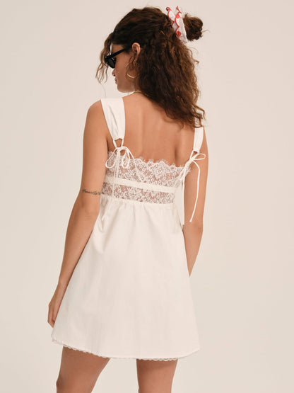 For Love and Lemons Marion Mini Dress - White