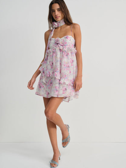 For Love and Lemons Ariana Mini Dress - White