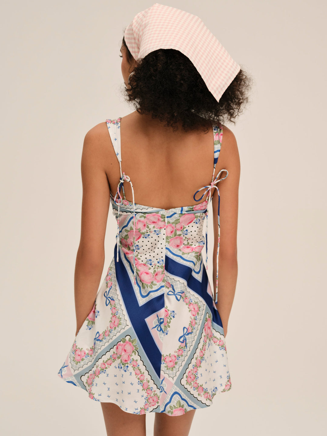 For Love and Lemons Summer Scarf Mini Dress - Blue