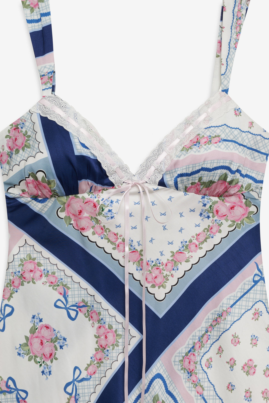 For Love and Lemons Summer Scarf Mini Dress - Blue