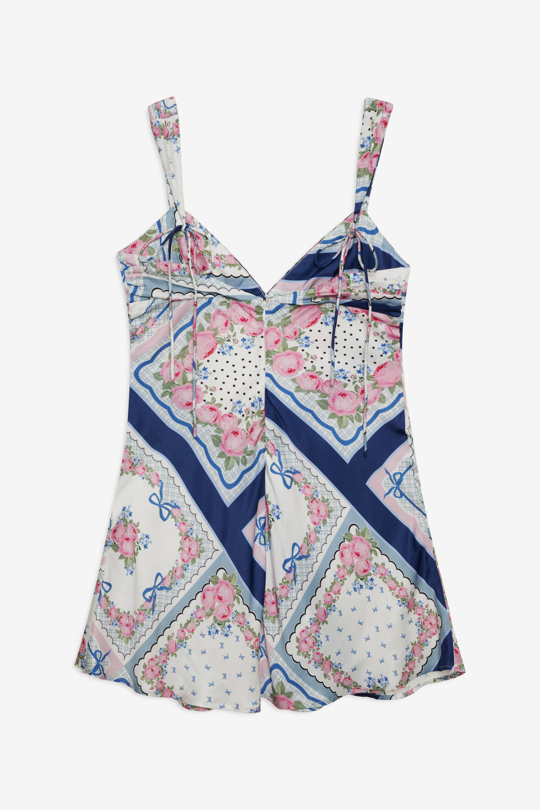 For Love and Lemons Summer Scarf Mini Dress - Blue