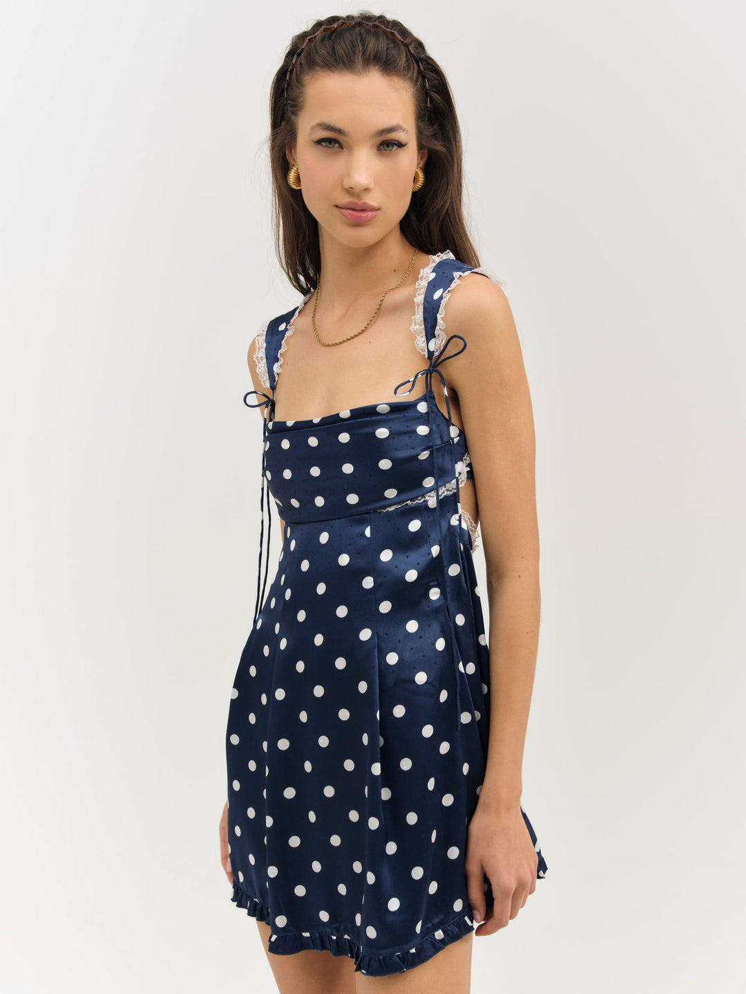 For Love and Lemons Holland Mini Dress - Navy