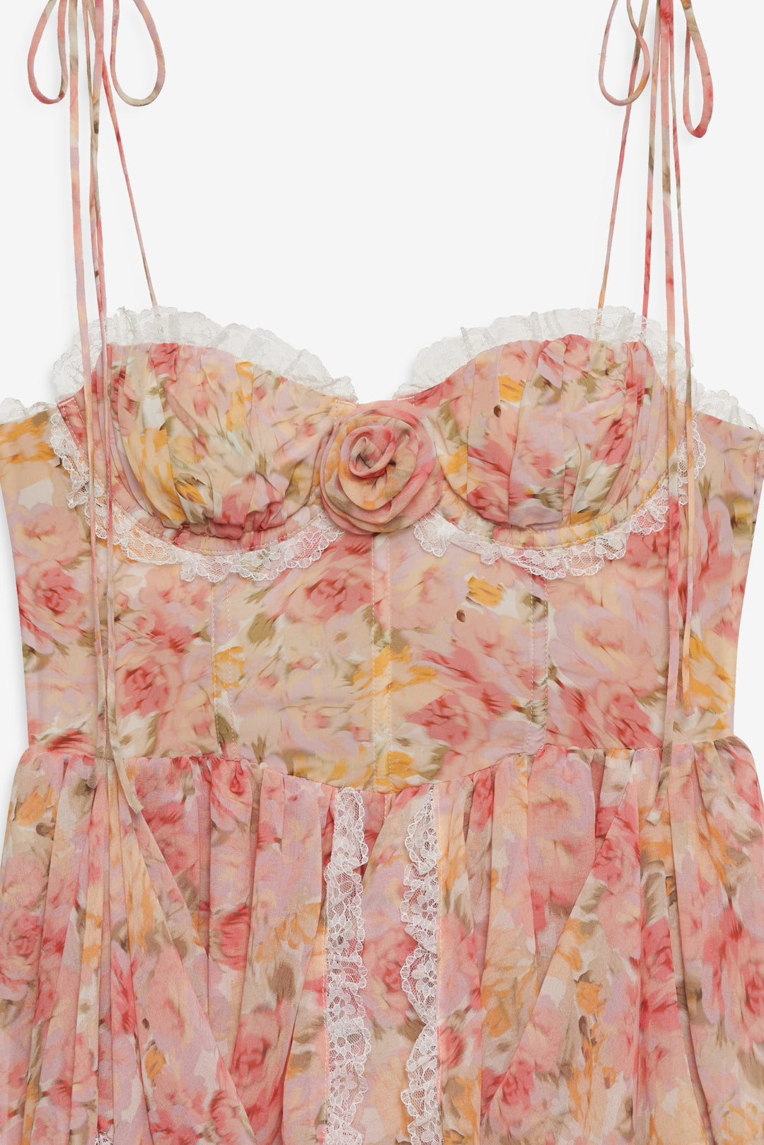 For Love and Lemons Elea Asymmetrical Mini Dress - Peach