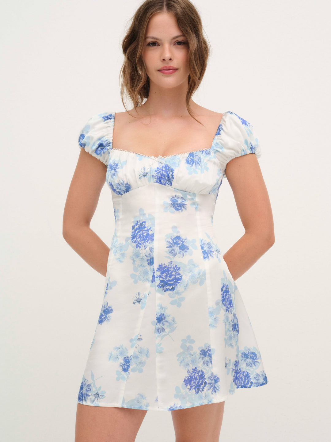 For Love and Lemons Antonia Mini Dress - Blue