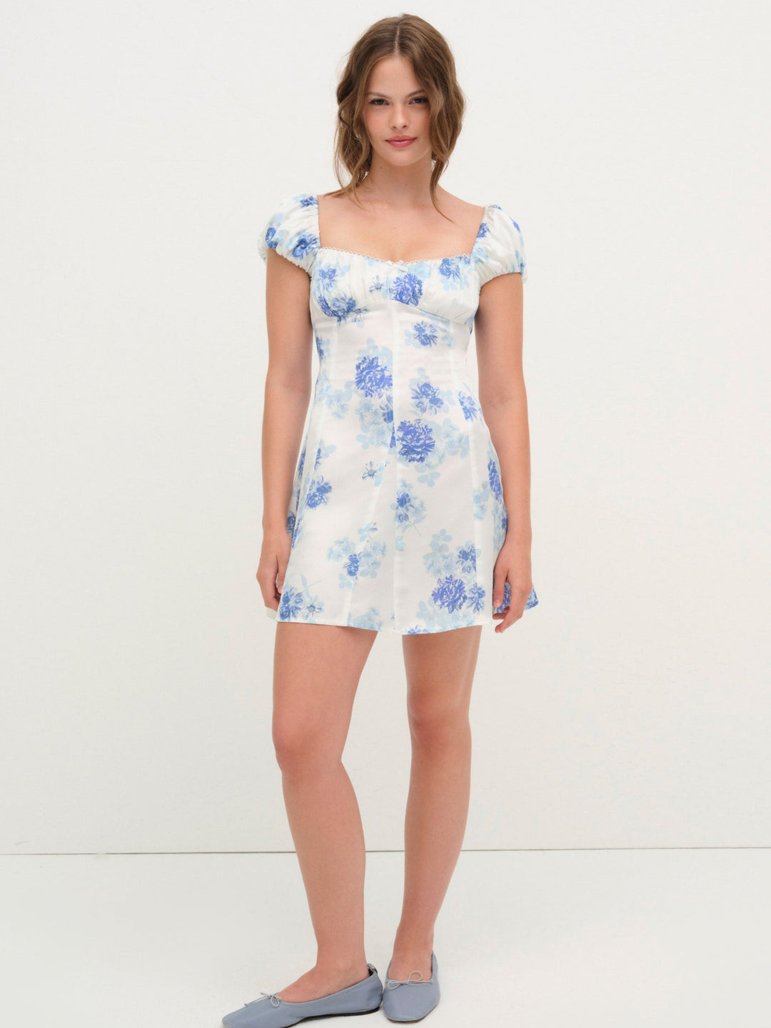 For Love and Lemons Antonia Mini Dress - Blue