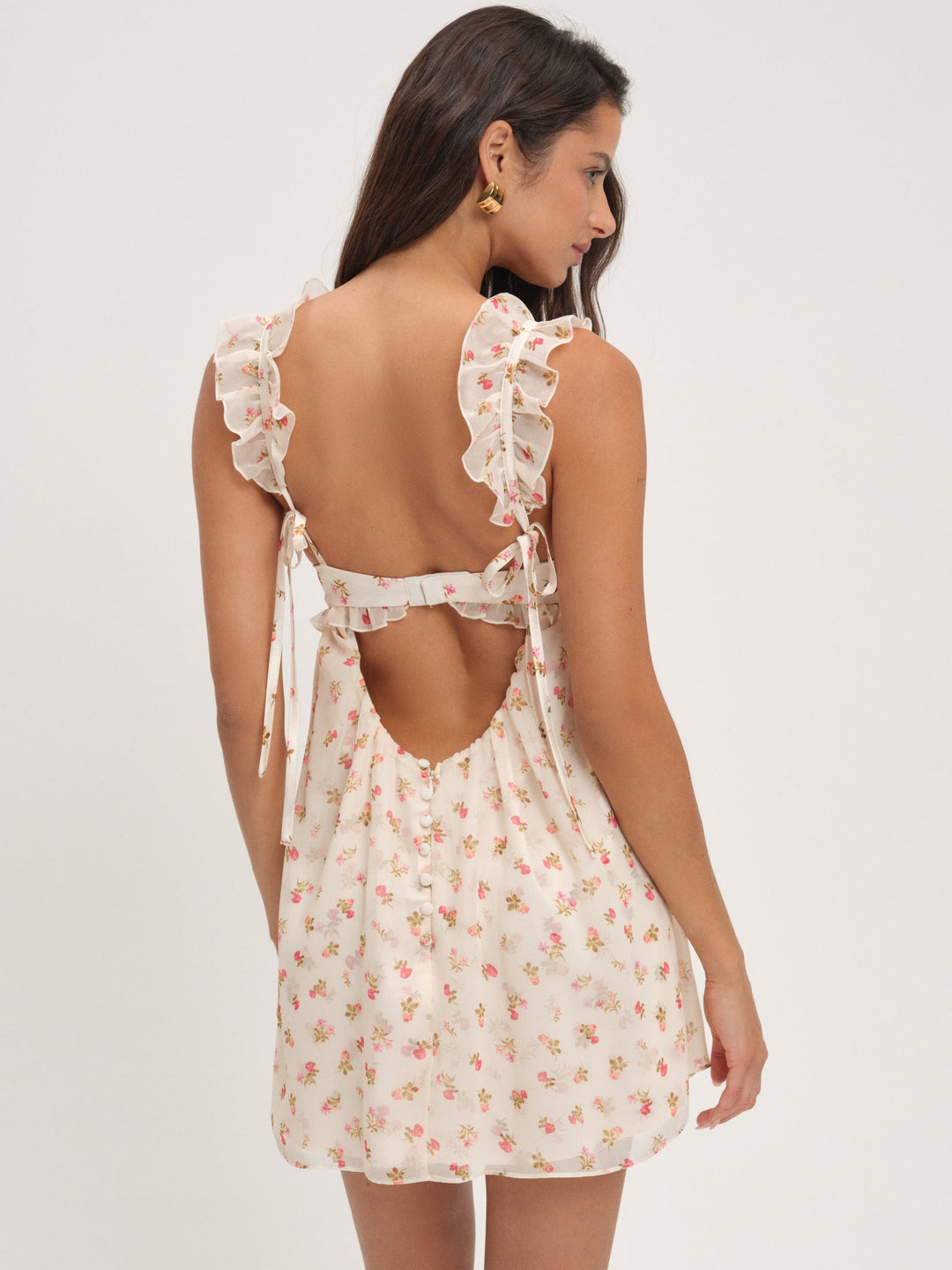 For Love and Lemons Poppy Mini Dress - White