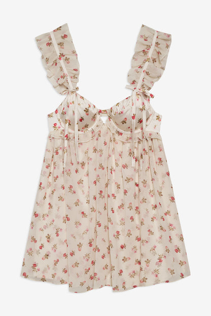 For Love and Lemons Poppy Mini Dress - White