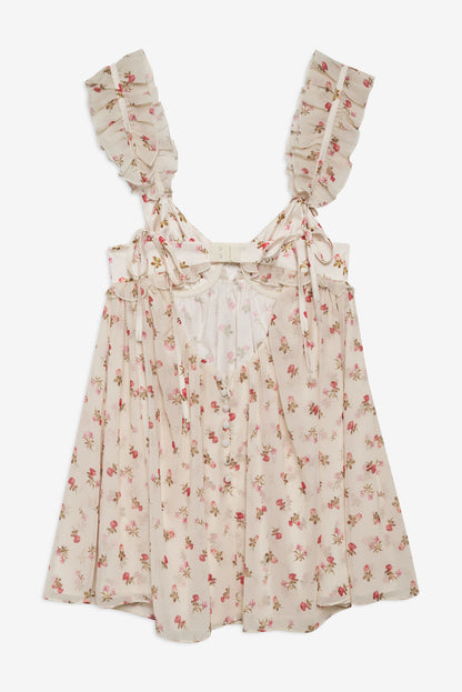 For Love and Lemons Poppy Mini Dress - White