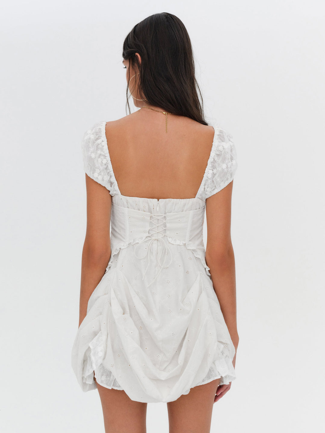 For Love and Lemons Morgan Mini Dress - Bright White