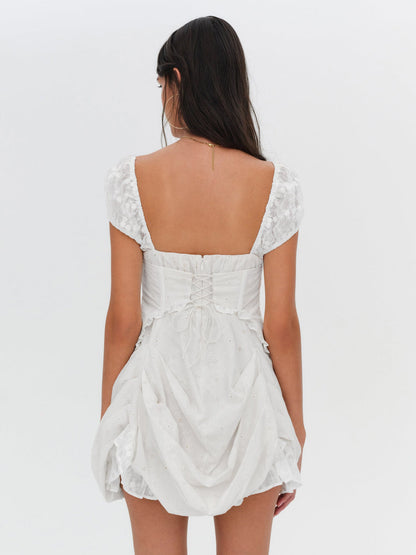 For Love and Lemons Morgan Mini Dress - Bright White