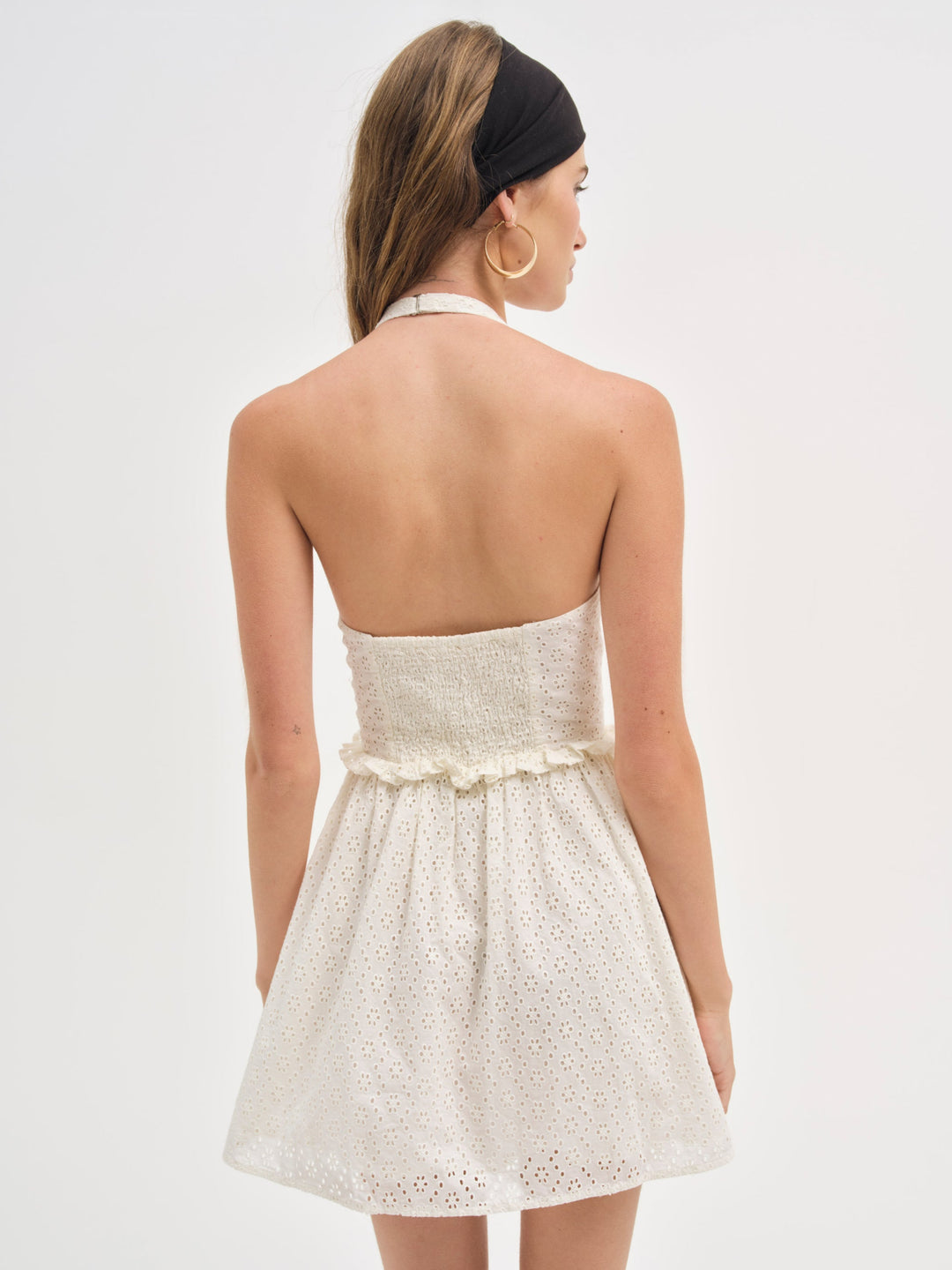 For Love and Lemons Janice Halter Mini Dress - White