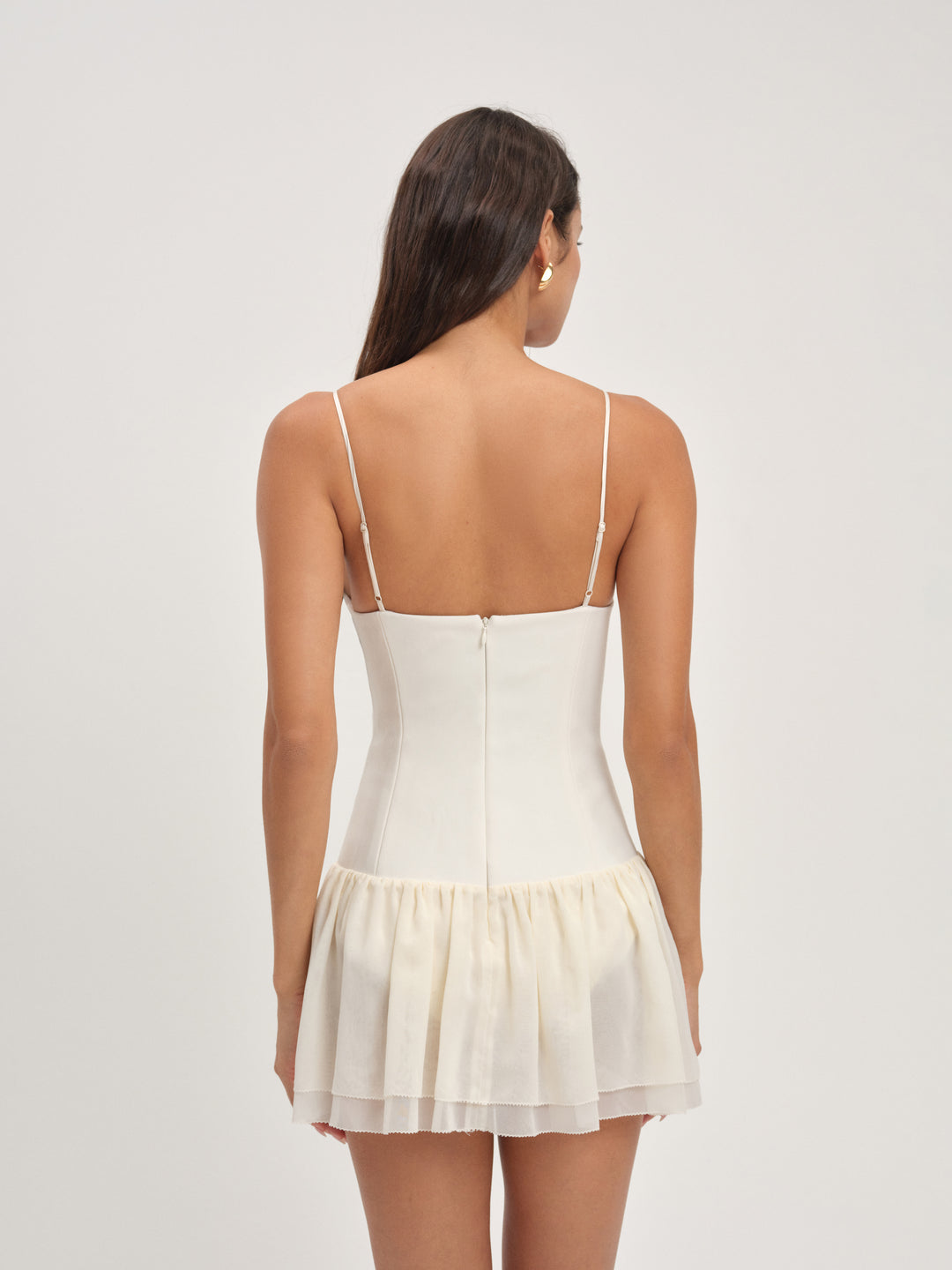 For Love and Lemons Josie Micro Mini Dress - Cream