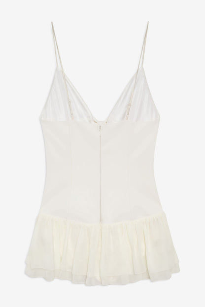 For Love and Lemons Josie Micro Mini Dress - Cream