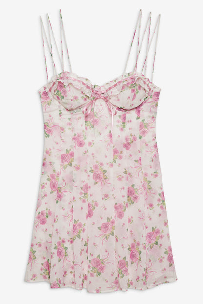 For Love and Lemons Kate Mini Dress - Pink