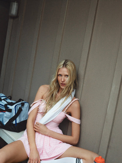 For Love and Lemons Ginny Gingham Mini Dress - Pink