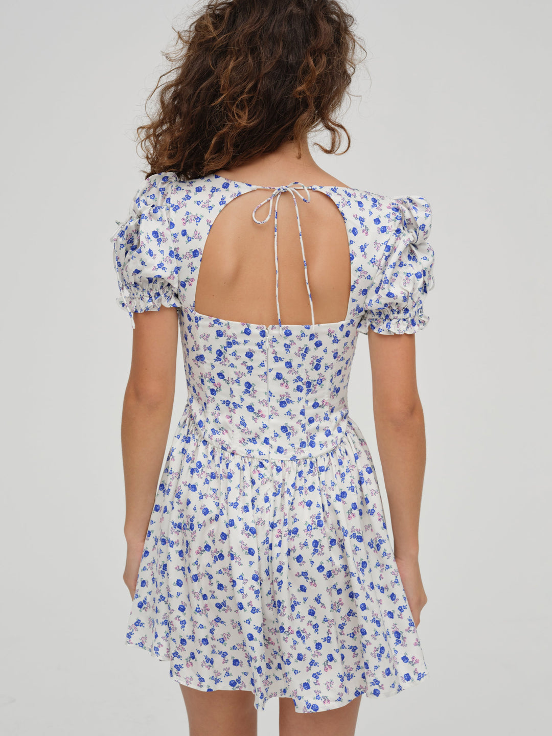 For Love and Lemons Paulina Puff Sleeve Dress - Blue