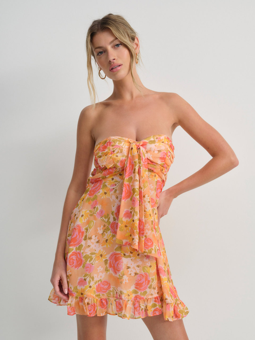 For Love and Lemons Teagan Mini Dress - Yellow
