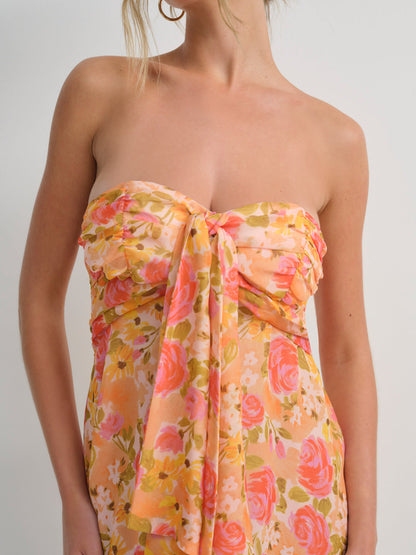 For Love and Lemons Teagan Mini Dress - Yellow