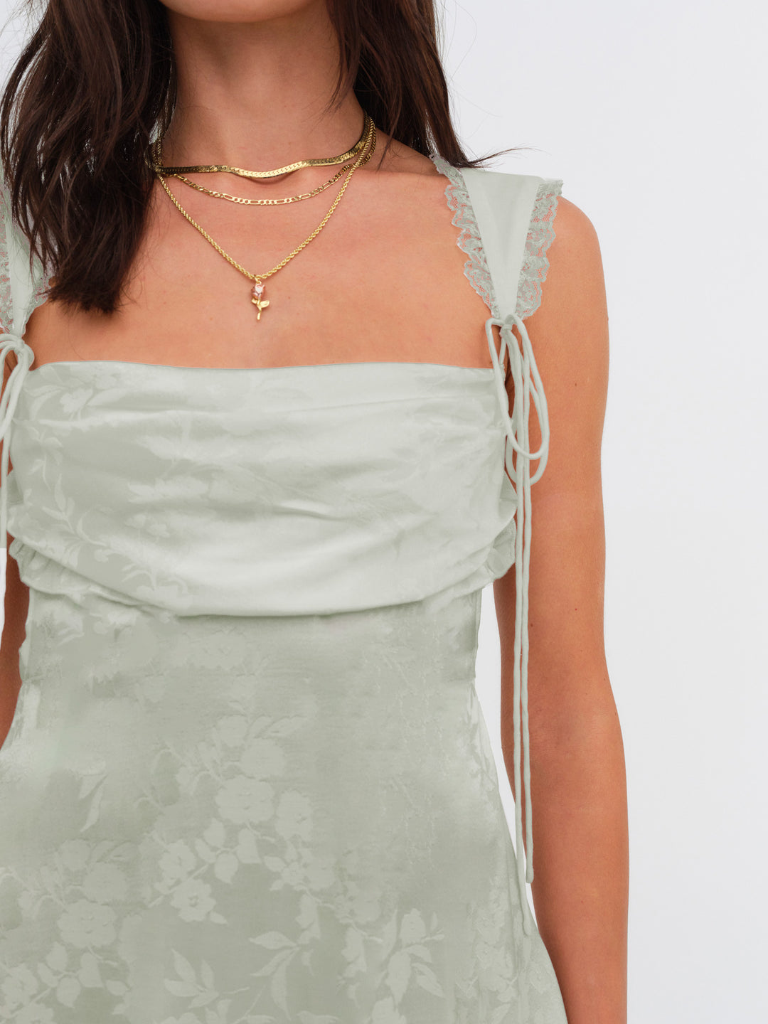 For Love and Lemons Holland Mini Dress - Green