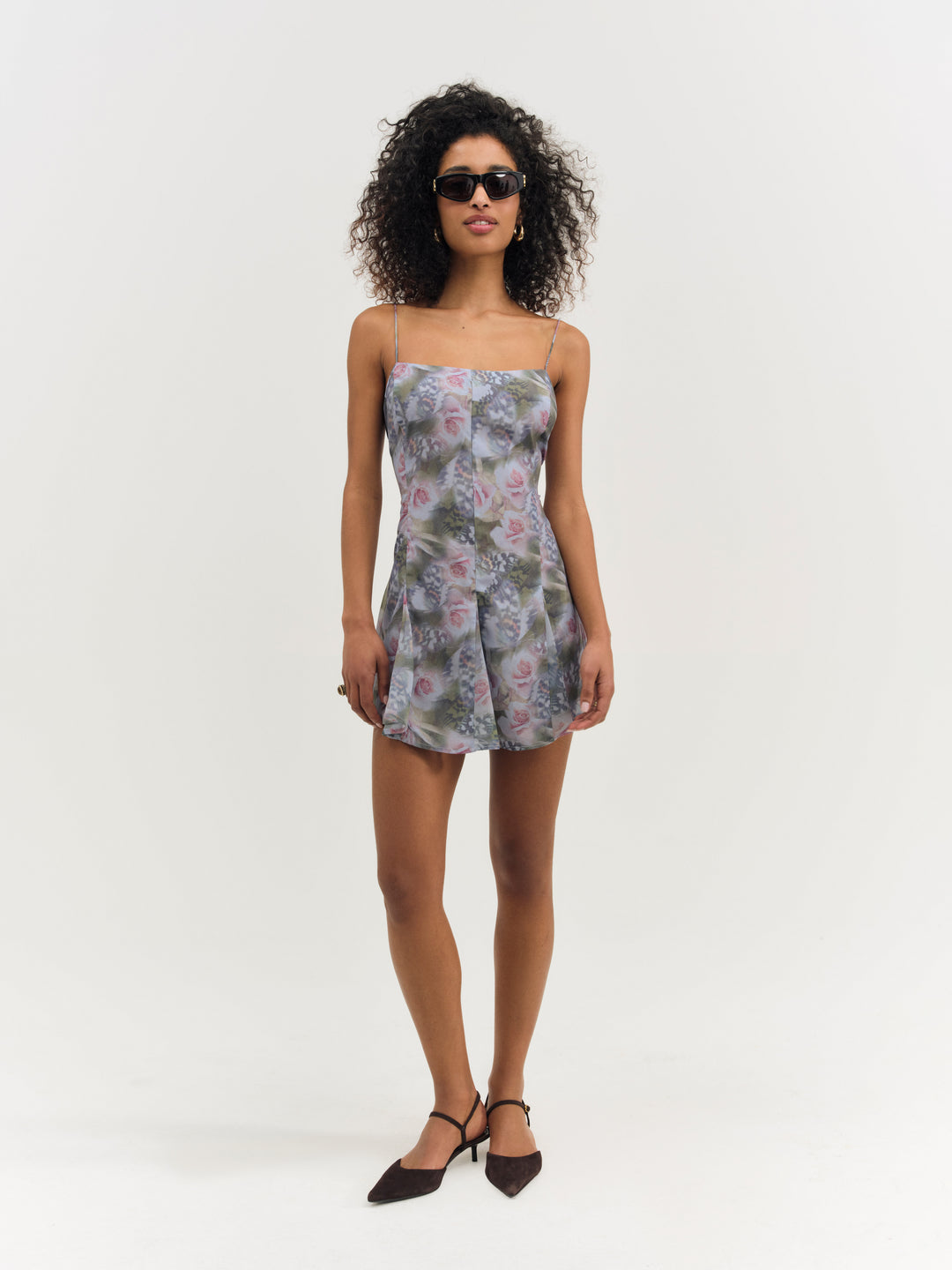For Love and Lemons Fallen Floral Mini Dress - Purple