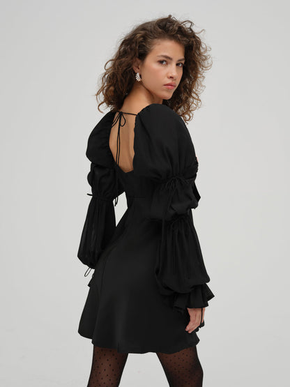 For Love and Lemons Jillian Mini Dress - Black