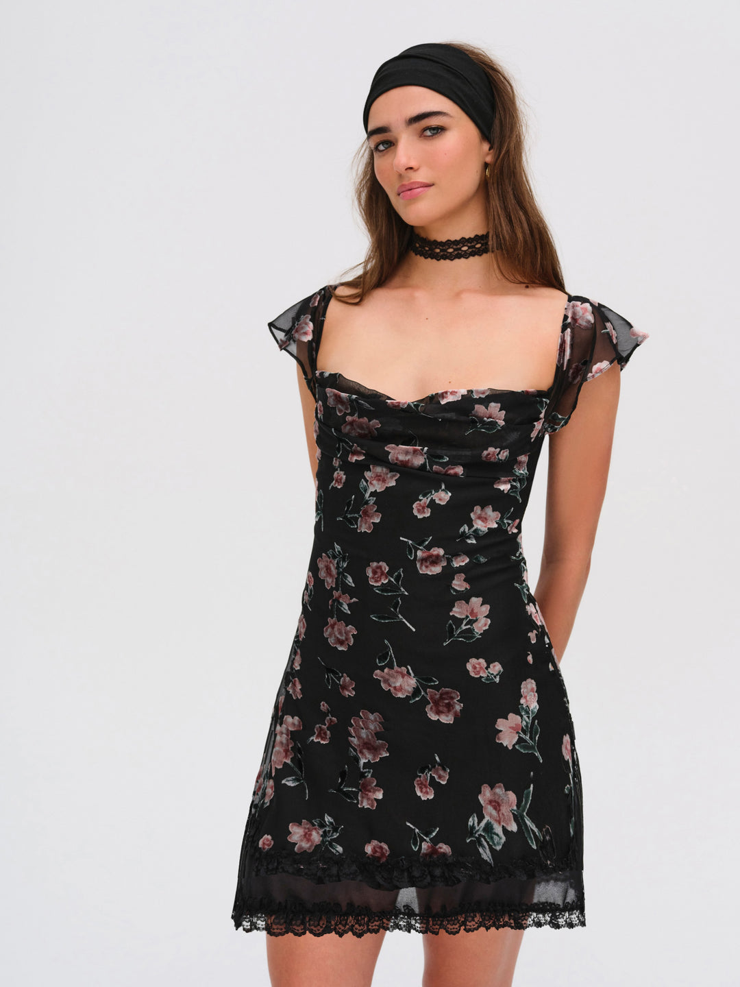 For Love and Lemons Aigrette Mini Dress - Black