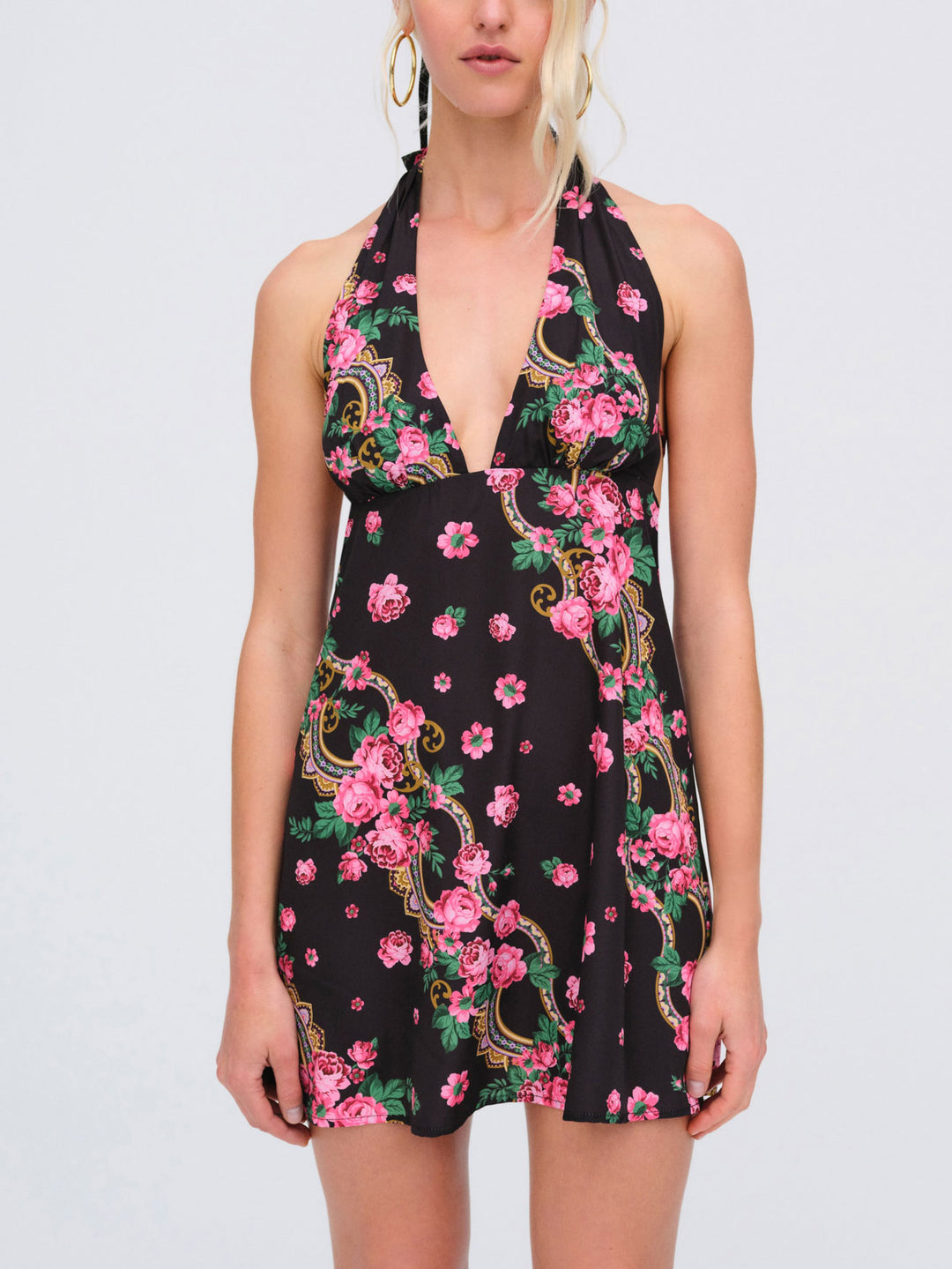 For Love and Lemons Justice Halter Mini Dress - Black