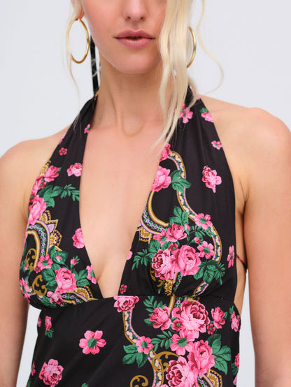 For Love and Lemons Justice Halter Mini Dress - Black