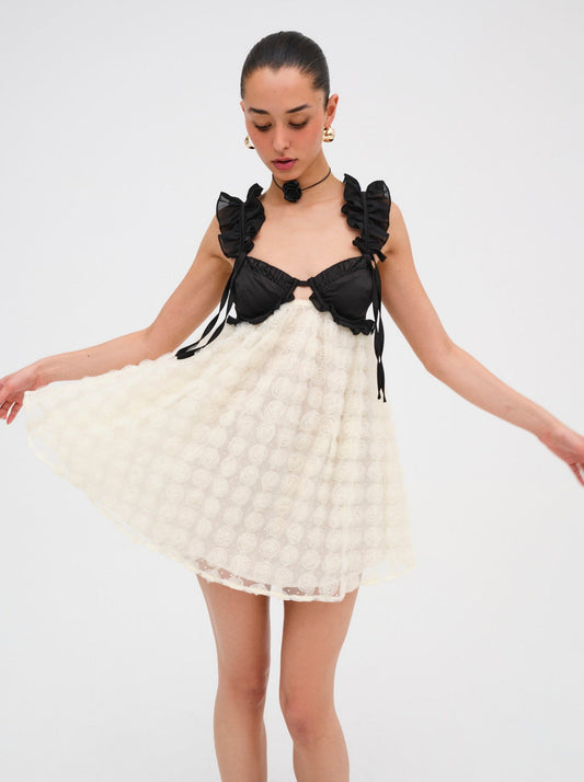 For Love and Lemons Poppy Mini Dress - Ivory