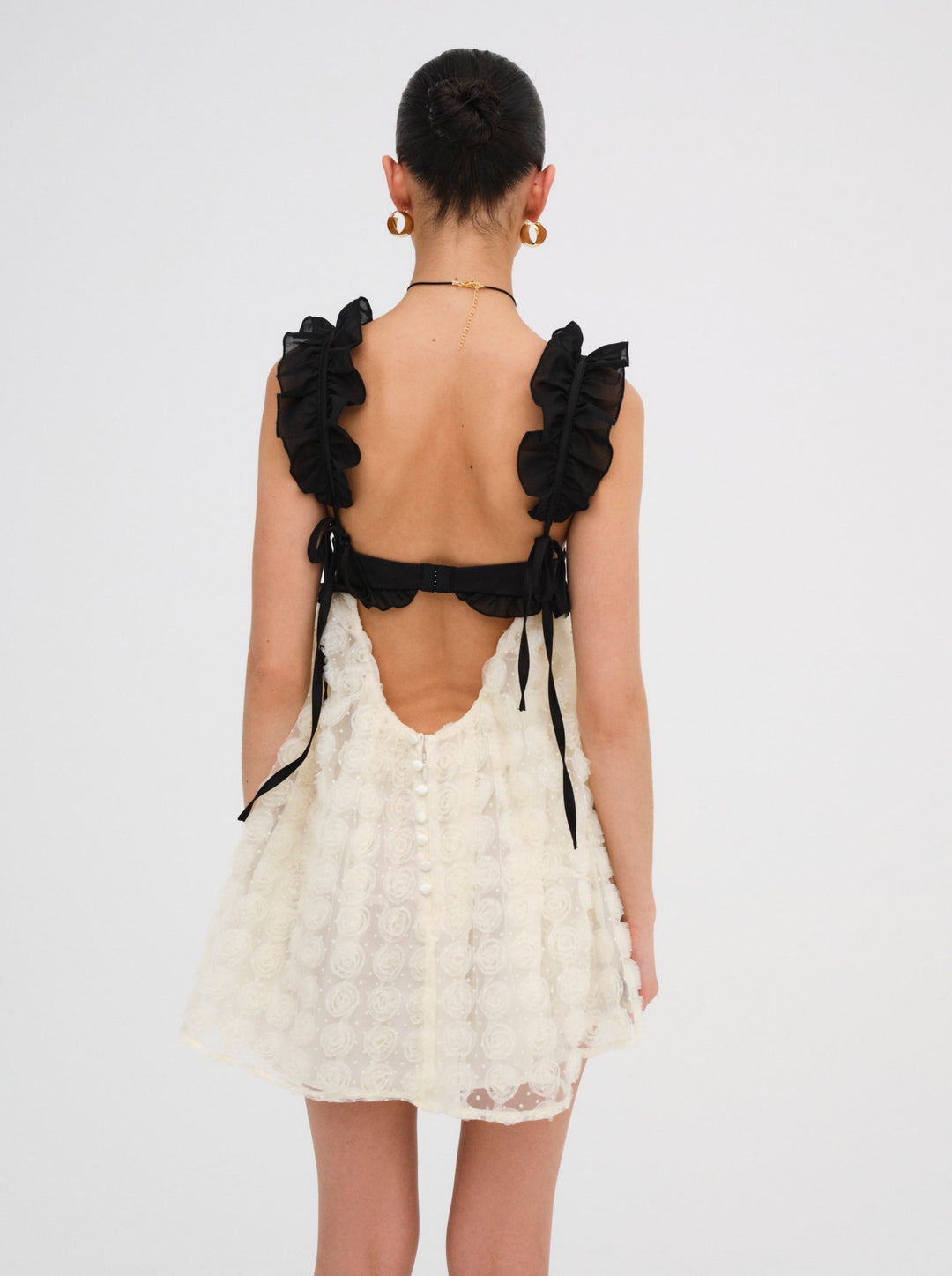 For Love and Lemons Poppy Mini Dress - Ivory