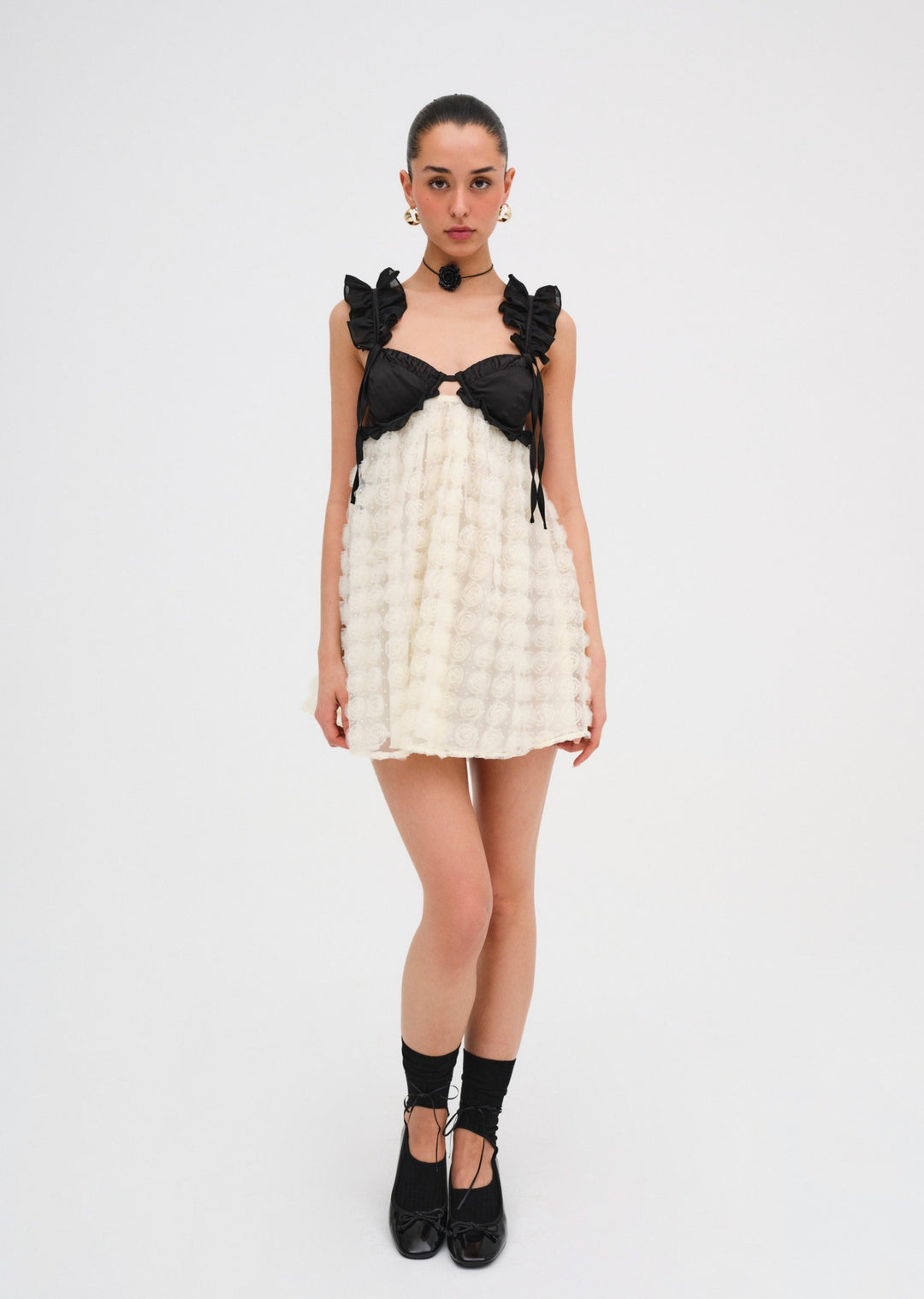 For Love and Lemons Poppy Mini Dress - Ivory