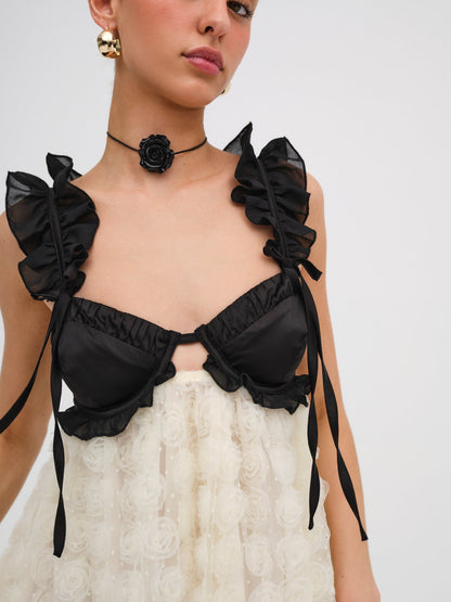 For Love and Lemons Poppy Mini Dress - Ivory