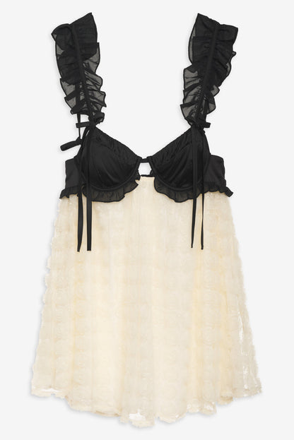 For Love and Lemons Poppy Mini Dress - Ivory