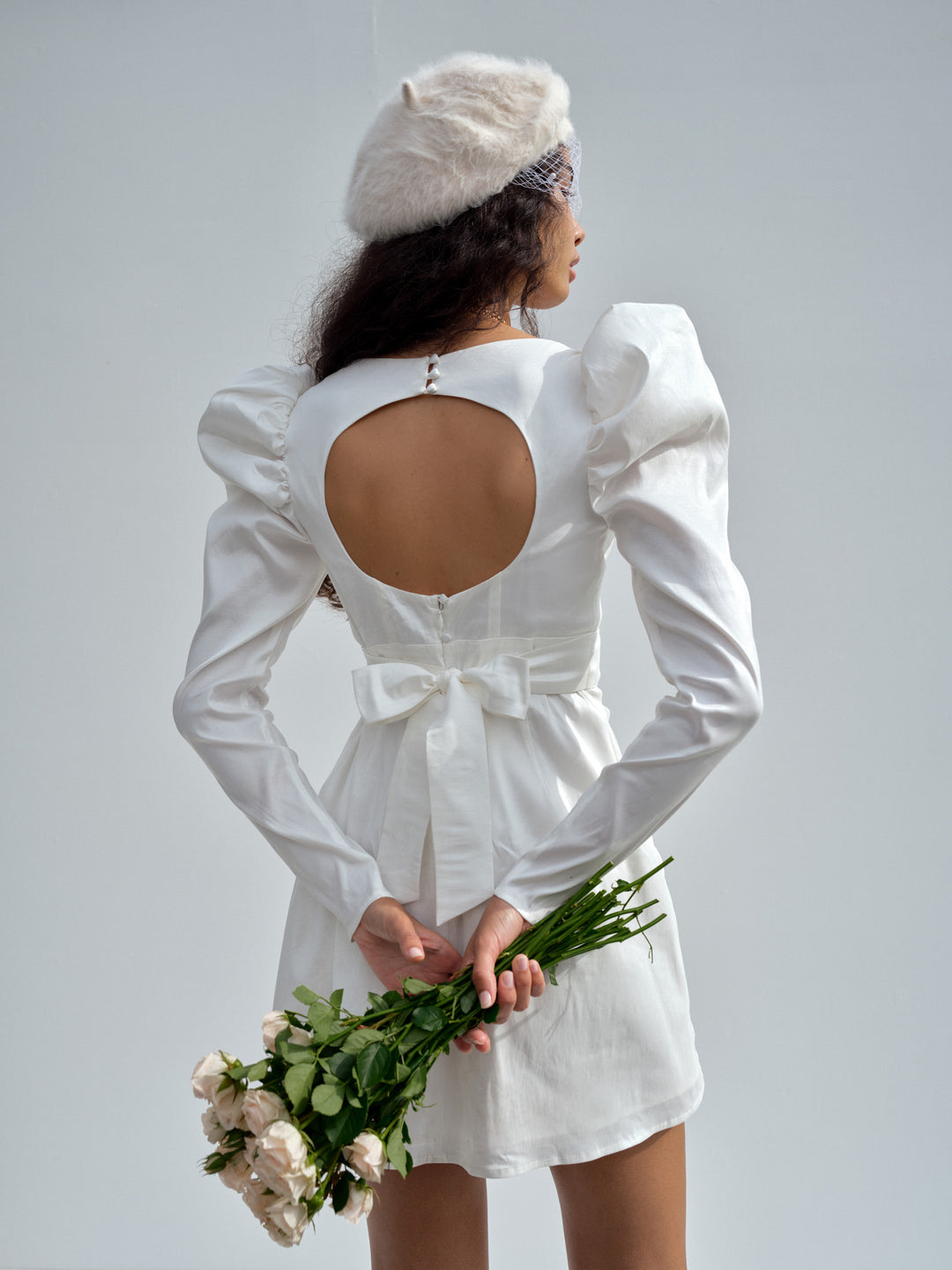 For Love and Lemons Etta Mini Dress - White