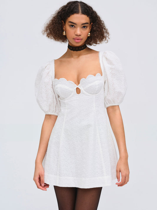 For Love and Lemons Marseille Mini Dress - White
